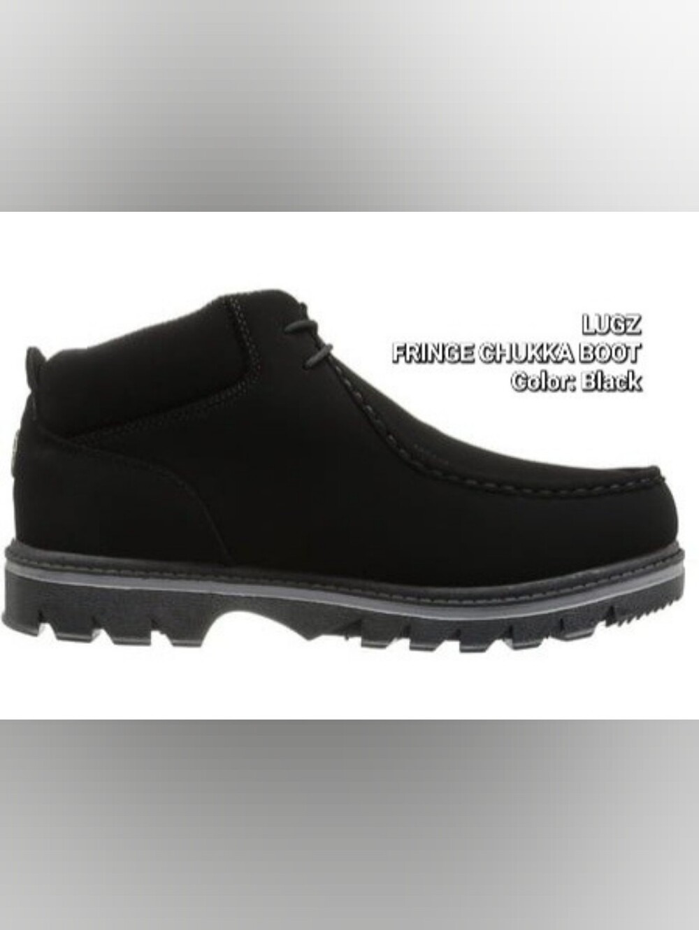 Lugz Black Chukka Fringe Boots